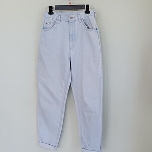 VINTAGE high waist light washed Lee jeans.  Made in USA.  Small waist, wide leg.